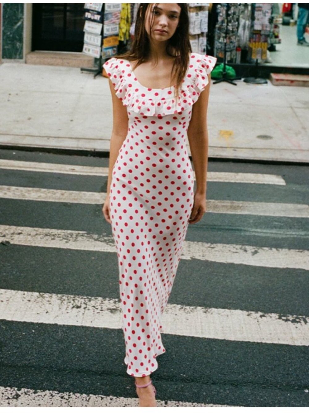 The Claudia Maxi Dress Super Dot, Realiasation Par, Red Polka Dot, Small,